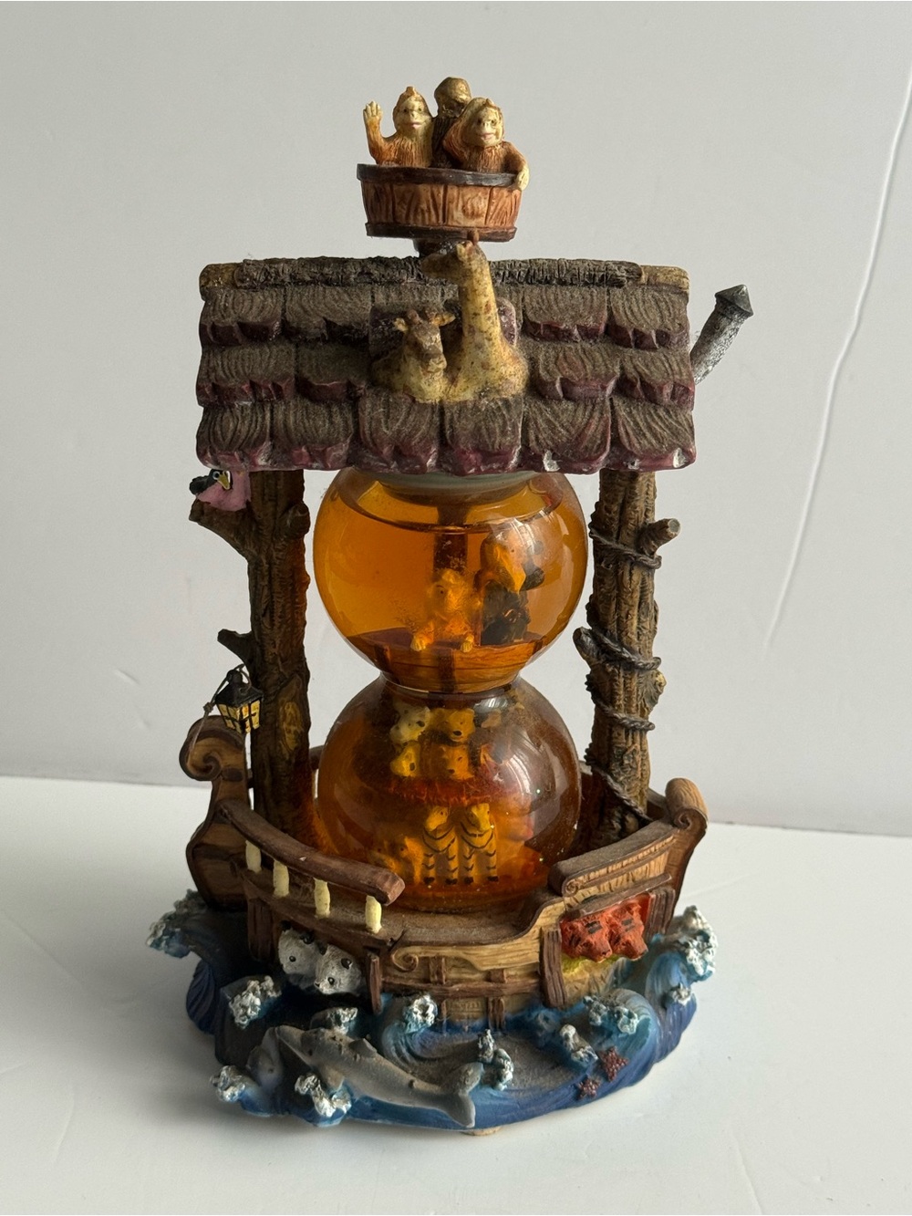Vintage Noah’s Ark double snow globe